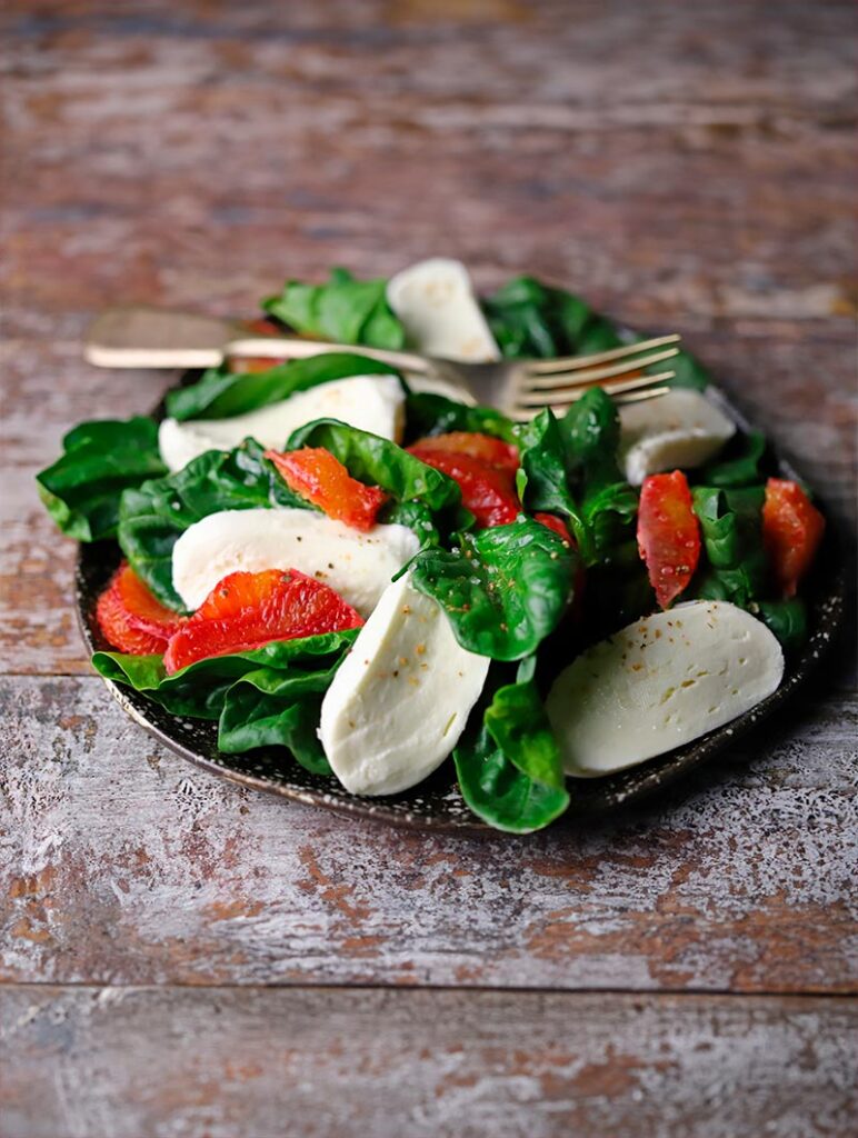 Carpaccio de tomates à la suprême d’agrumes entrées saines