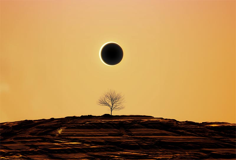 Eclipse solaire en Balance "Le cercle de feu qui transforme les liens".