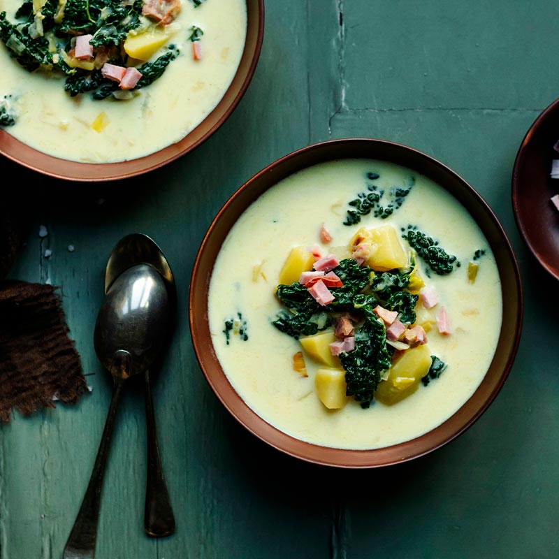 Crema de coliflor y manzana