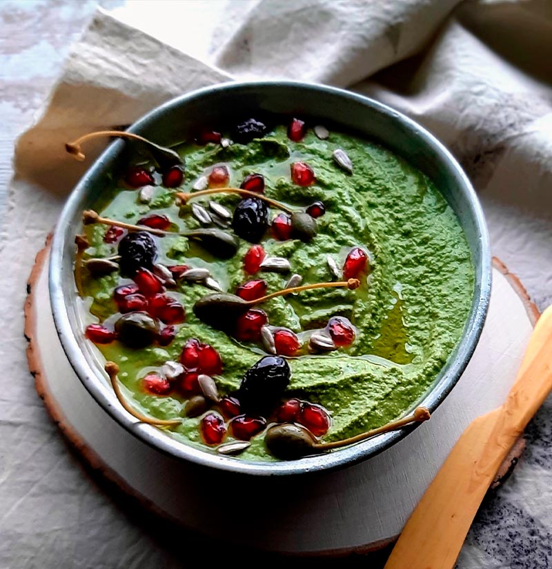 HUMMUS DE LÉGUMES BLANCS AU KALE batch cooking